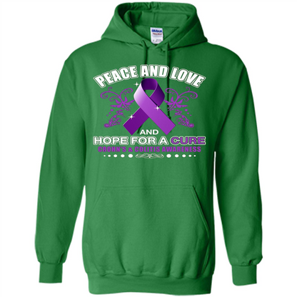 Peace And Love And Hope For A Cure Crohn's and Colitis Awareness T-shirt