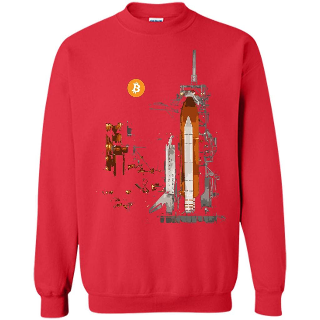 Bitcoin T-Shirt Crypto Shirt Blockchain T-shirt Moon Red