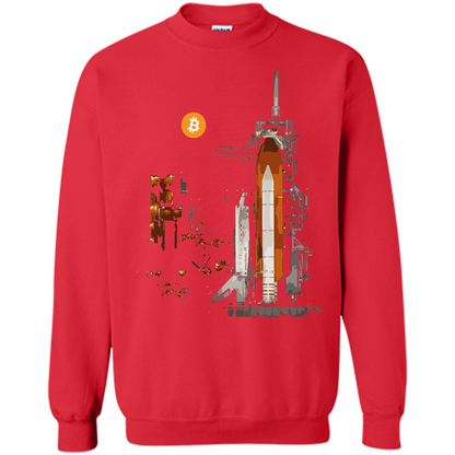 Bitcoin T-Shirt Crypto Shirt Blockchain T-shirt Moon Red
