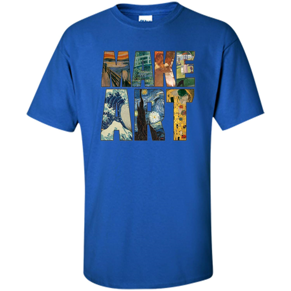 Make Art T-shirt Cool Painting T-shirt Royal