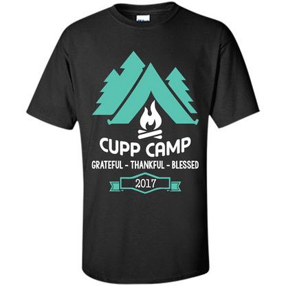 Camping T-shirt Cupp Camp Grateful - Thankful - Blessed 2017 Black