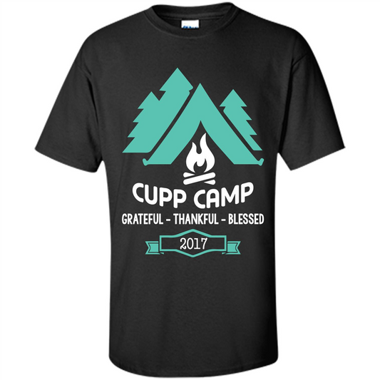 Camping T-shirt Cupp Camp Grateful - Thankful - Blessed 2017 Black
