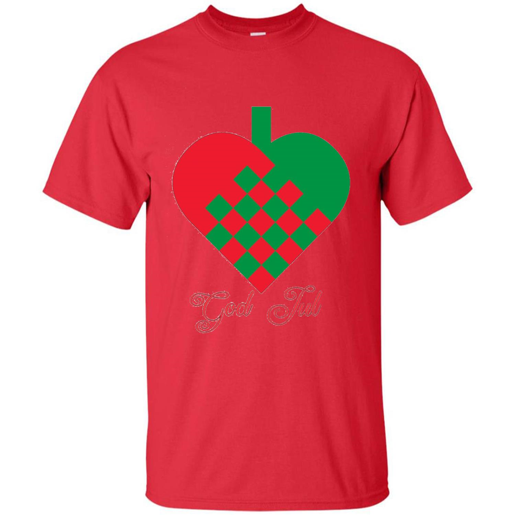 God Jul Merry Christmas T-shirt Red