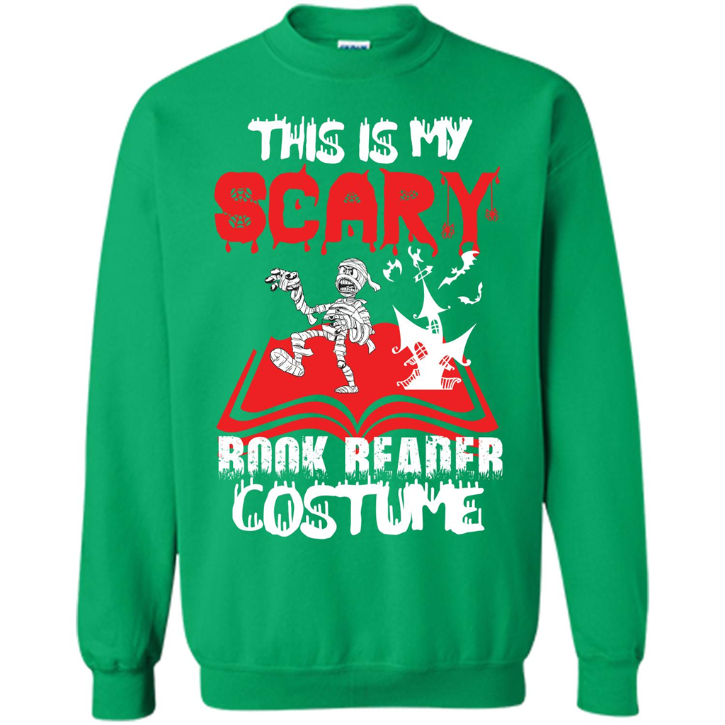 Halloween T-shirt This Is My Scary Book Reader Costume T-shirt Irish Green