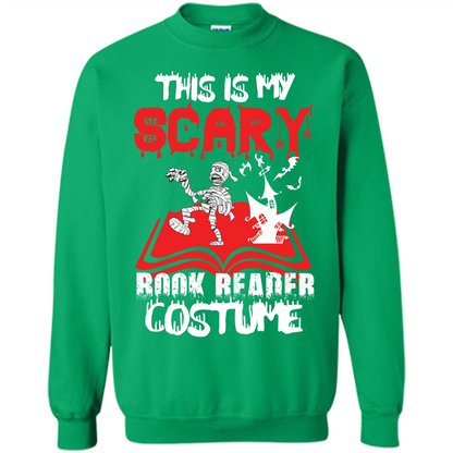 Halloween T-shirt This Is My Scary Book Reader Costume T-shirt Irish Green