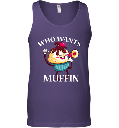 Who Wants Muffin Shirt Tank Top Tank Top Purple