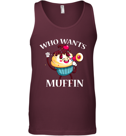 Who Wants Muffin Shirt Tank Top Tank Top Maroon