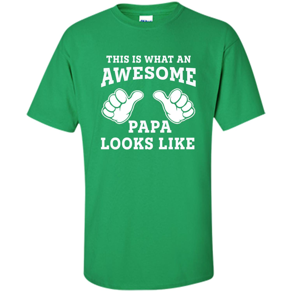 Papa T-shirt Mens This Is What An Awesome Papa Looks Like Irish Green