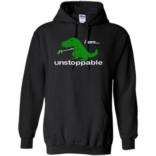 Rex Dinosaur T-shirt I Am Unstoppable Black