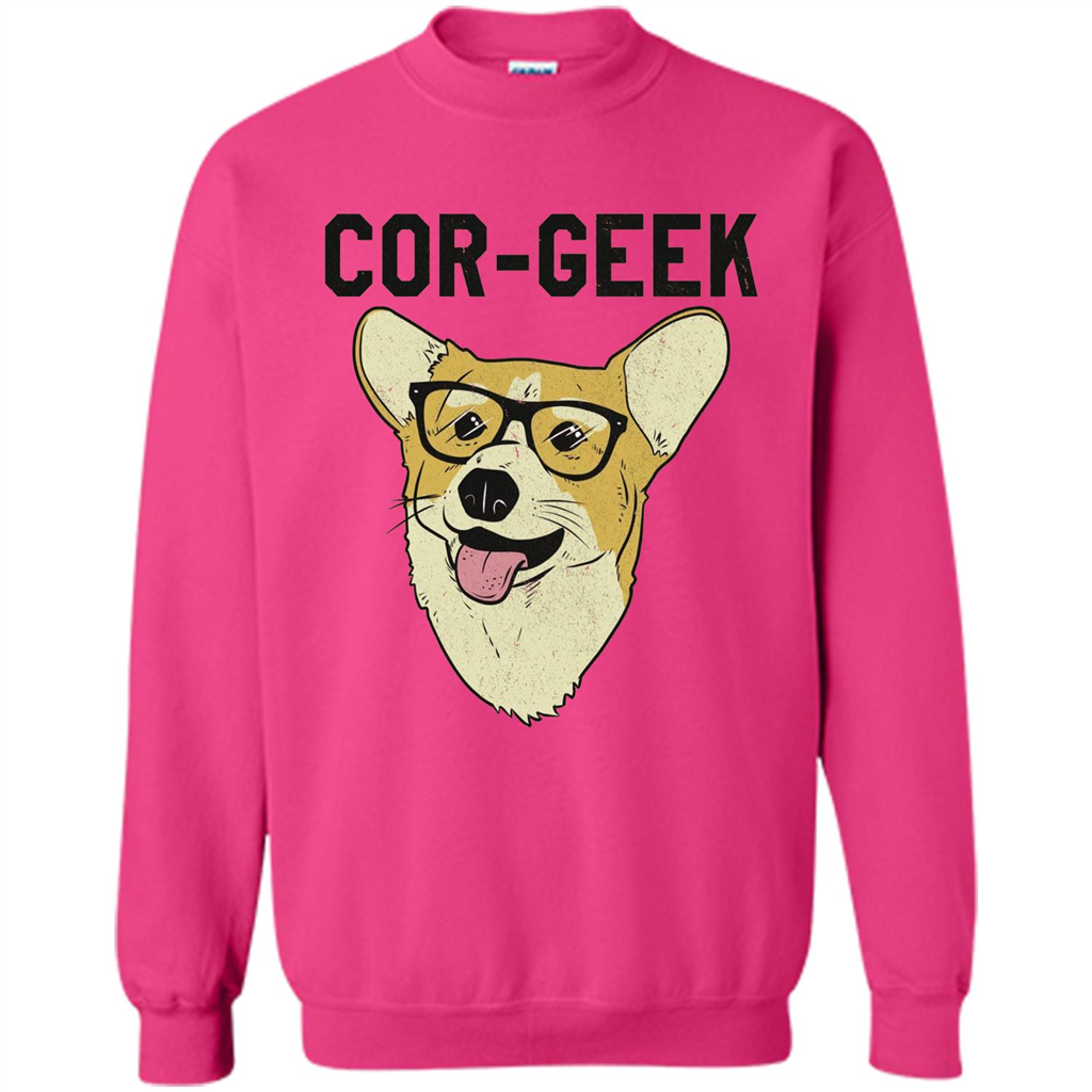 Cor-Geek Funny Corgi Nerd T-shirt Heliconia