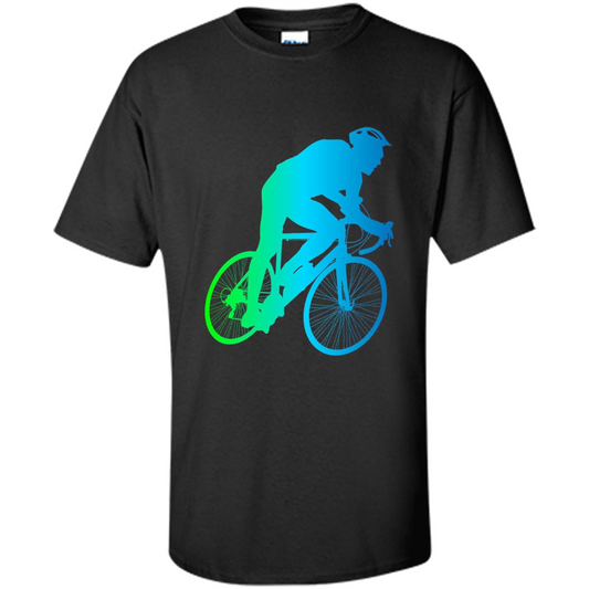 Bike Rider T-shirt Colorful Bicycle Biking Lover T-shirt Black