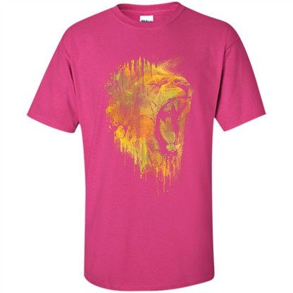 Lion Drip T-shirt Heliconia