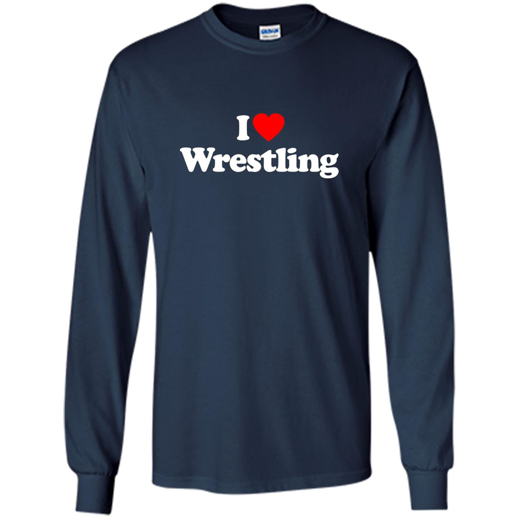 I Love Wrestling T-shirt Navy