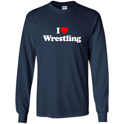I Love Wrestling T-shirt Navy