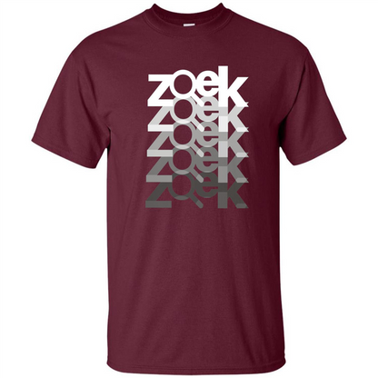 Zoek Zoek Zoek White Black T-shirt Maroon