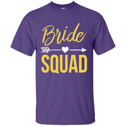 Bachelorette Party T-Shirts Bridesmaids Bride Squad T-Shirt Purple