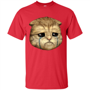 Cat Lovers T-shirt Cat Crying