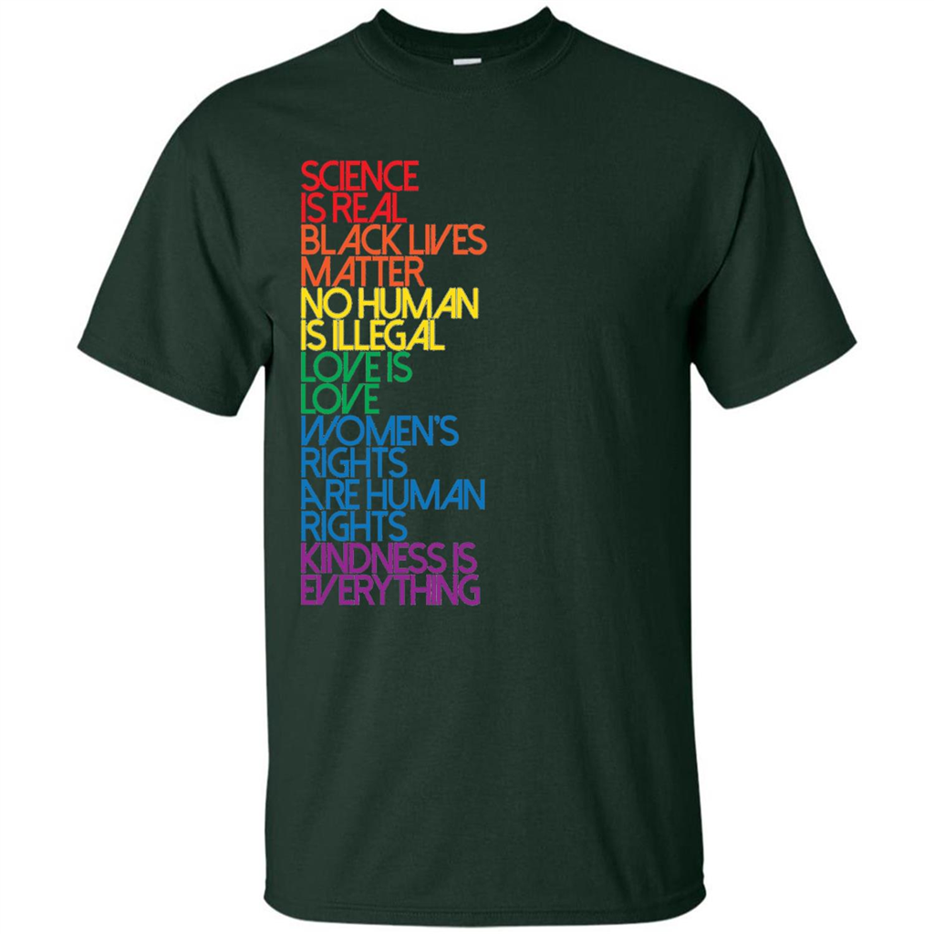 Science Is Real Black Lives Matter T-shirt Forest Green