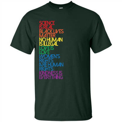 Science Is Real Black Lives Matter T-shirt Forest Green