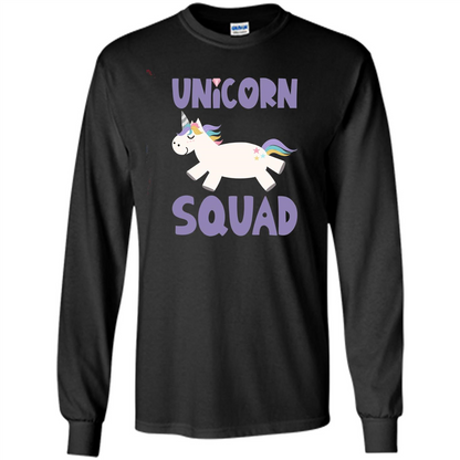Unicorn Squad T-shirts Rainbow Fantasy Gift Princess Costume T-shirt Black