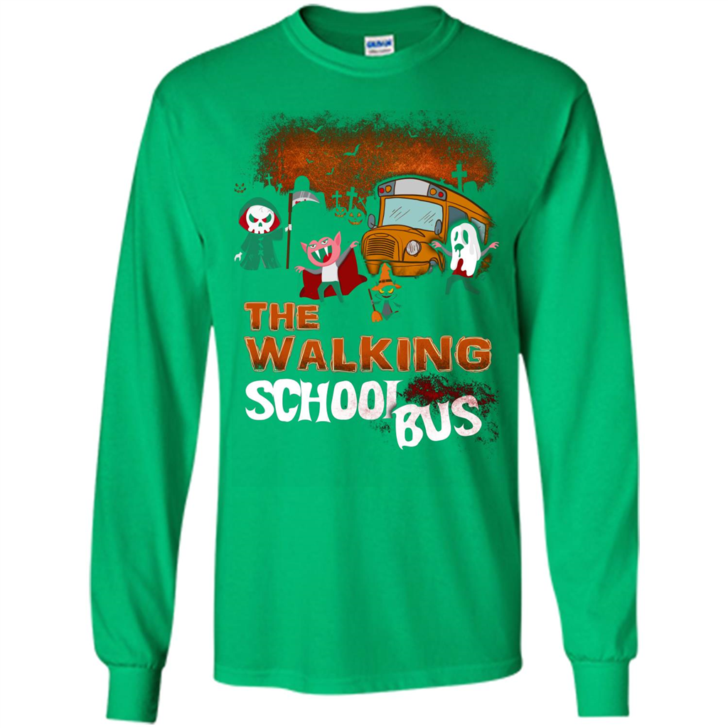 Halloween T-shirt The Walking School Bus T-shirt Irish Green