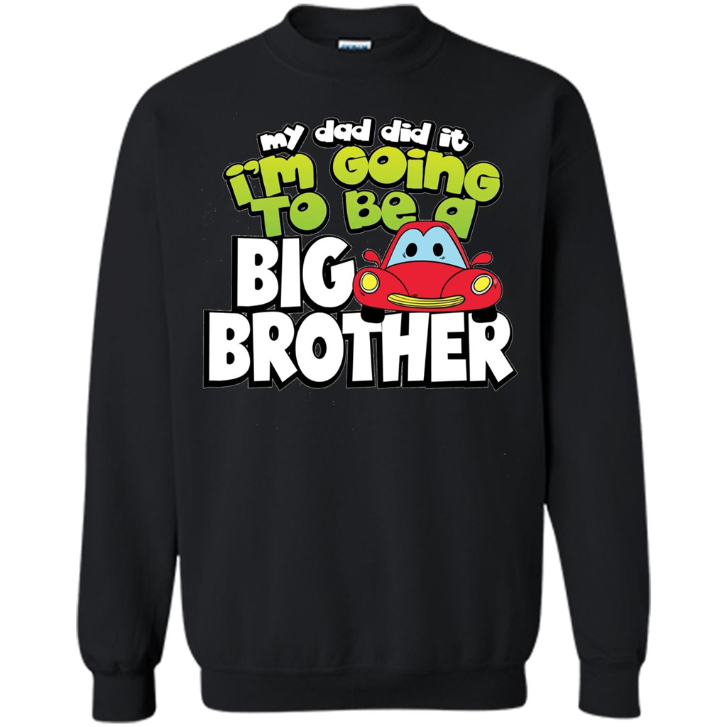 Car Brother T-shirt I'm Going To Be a Big Brother Black