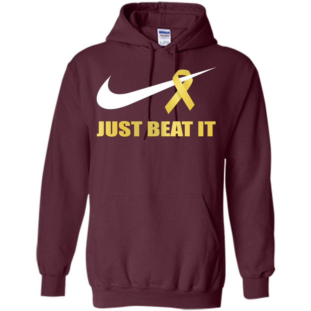 Cancer Awareness T-shirt Just Beat It T-shirt Maroon