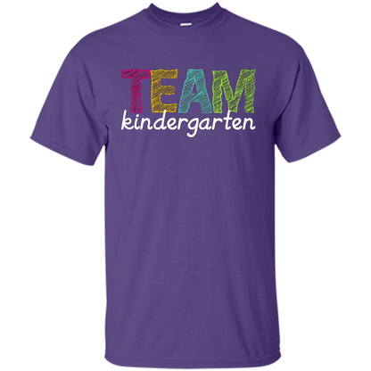 Team Kindergarten Grade Teacher T-Shirt Purple