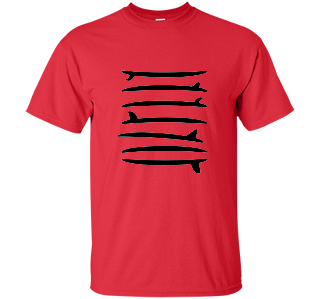 The Longboard Single Fin Surfer T-shirt Red