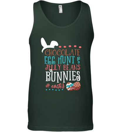 Chocolate Egg Hunts Jelly Beans Bunnies Easter Day Shirt Tank Top Forest Green