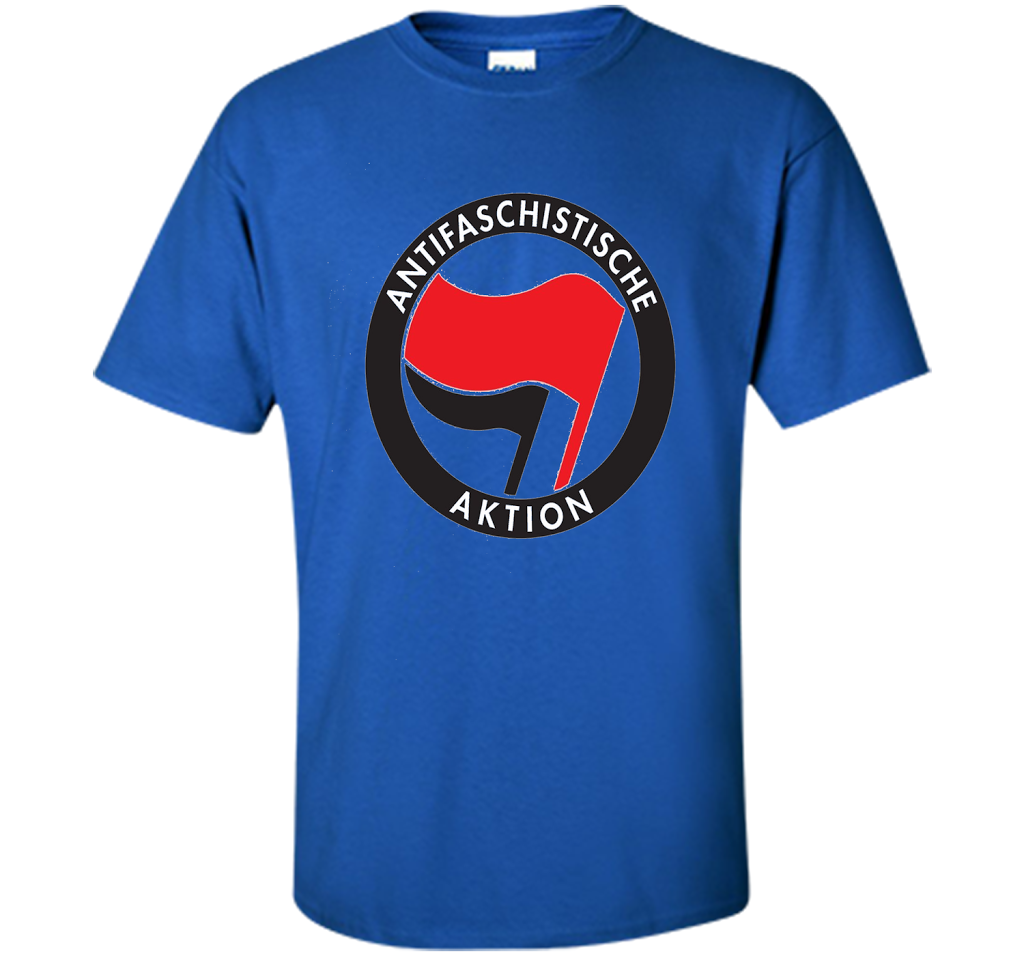 Antifa Logo Antifa Flag Anti Fascist T-shirt Royal