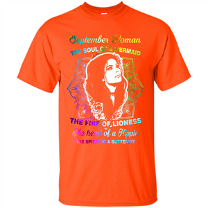 September Woman T-shirt The Heart Of A Hippie