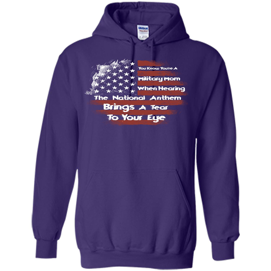 Military Mom. You Know You're A Military Mom When T-shirt Purple