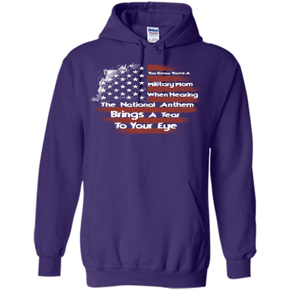 Military Mom. You Know You're A Military Mom When T-shirt Purple