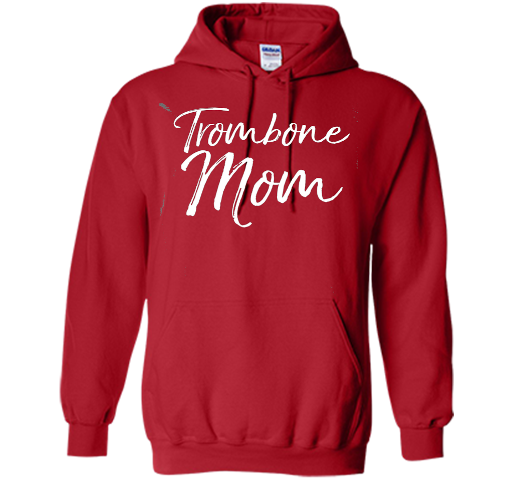 Trombone Mom Shirt Proud High School Marching Band Mother cool shirt Red