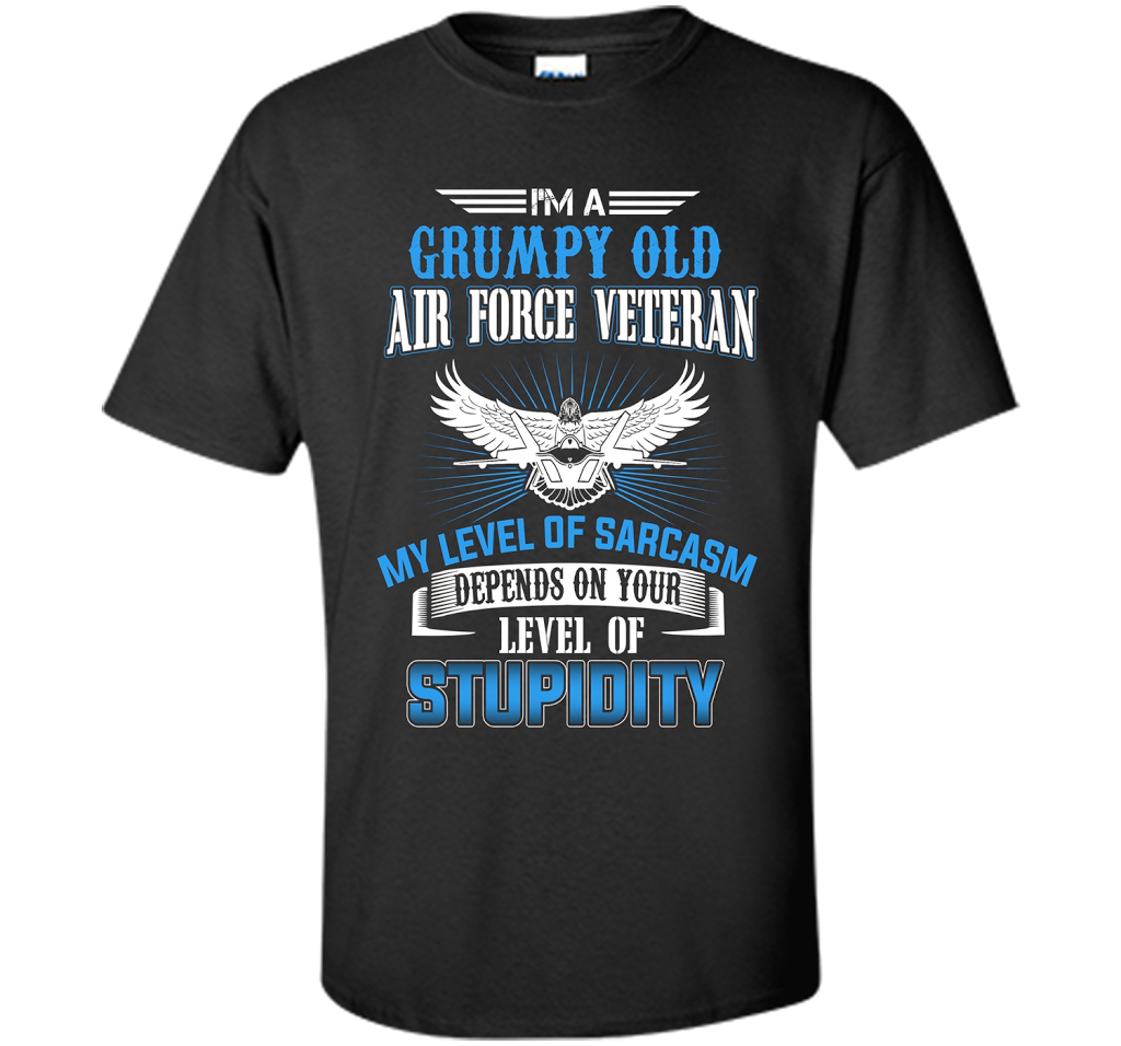 I'm A Grumpy Old Air Force Veteran T-shirt Black S