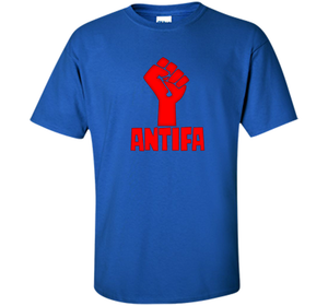 AntiFa Fist On Black T-shirt