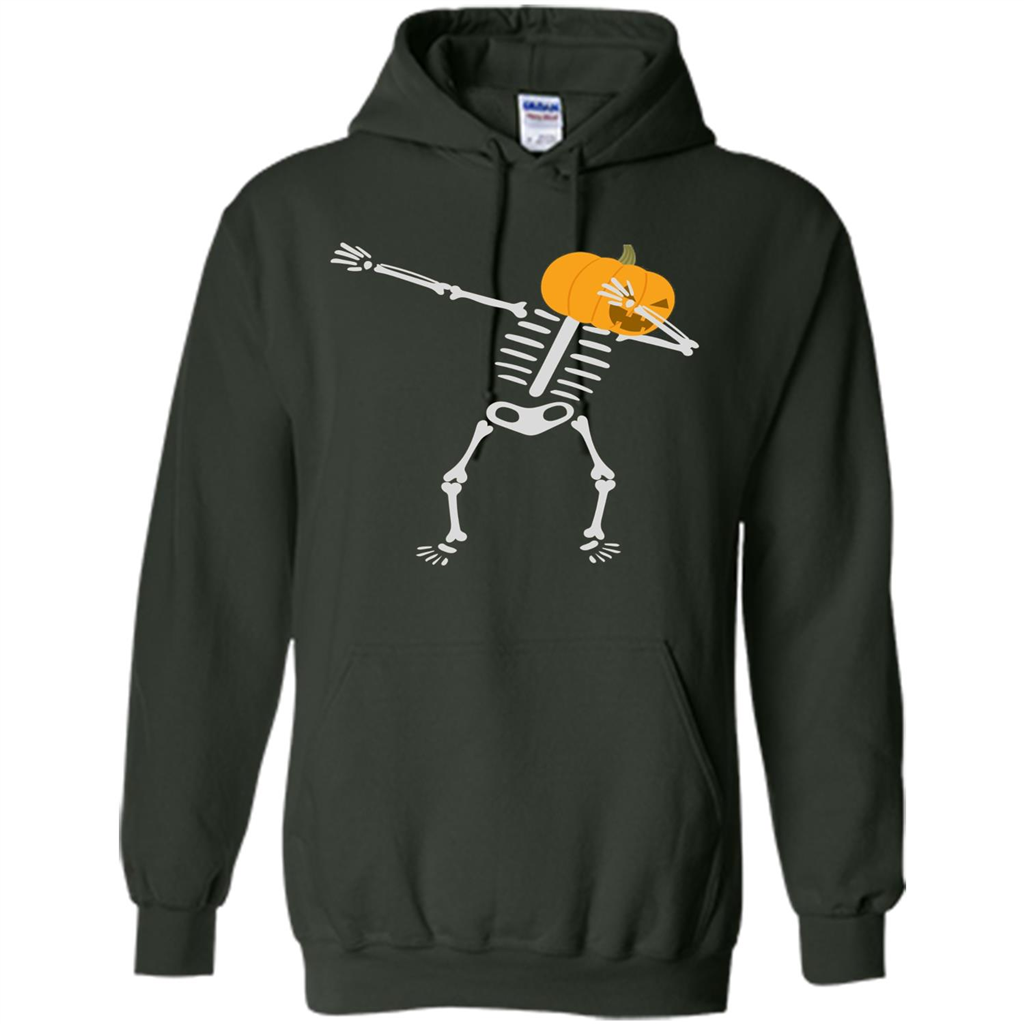 Dabbing Skeleton T-shirt Pumpkin Heat Dabbing Skeleton Forest Green