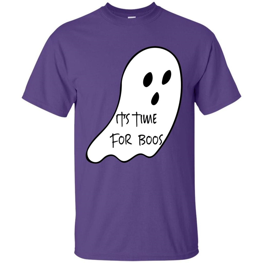 It's Time For Boos Funny Halloween T-shirt Purple