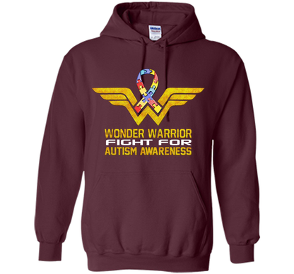 Wonder Warrior Fight For Autism Awareness T-shirt Maroon