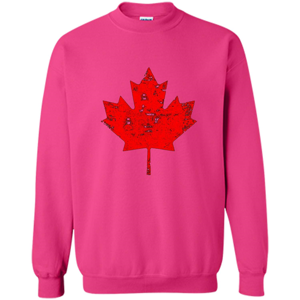 Canada Day T-Shirt. Canada Maple Flag Distressed T-shirt Heliconia