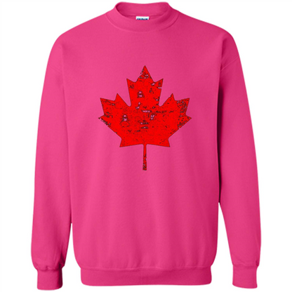 Canada Day T-Shirt. Canada Maple Flag Distressed T-shirt Heliconia