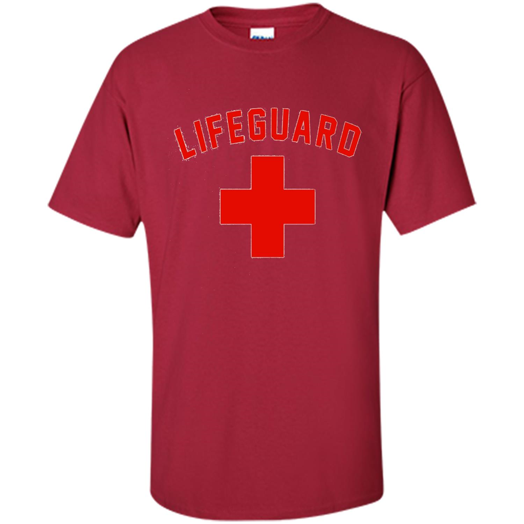 Lifeguard Red And White T-Shirt Cardinal