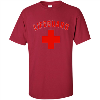 Lifeguard Red And White T-Shirt Cardinal