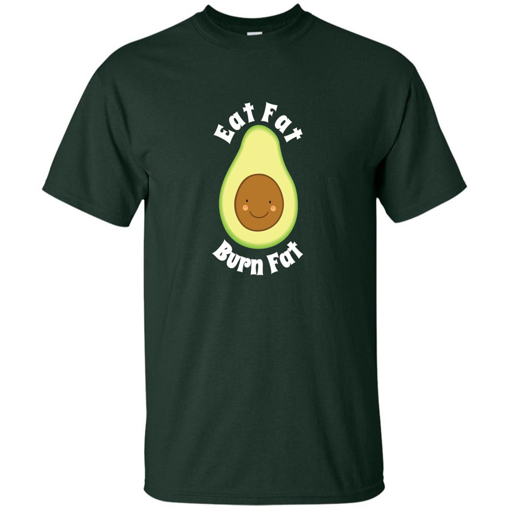 Eat Fat Burn Fat Avocado T-shirt Forest Green