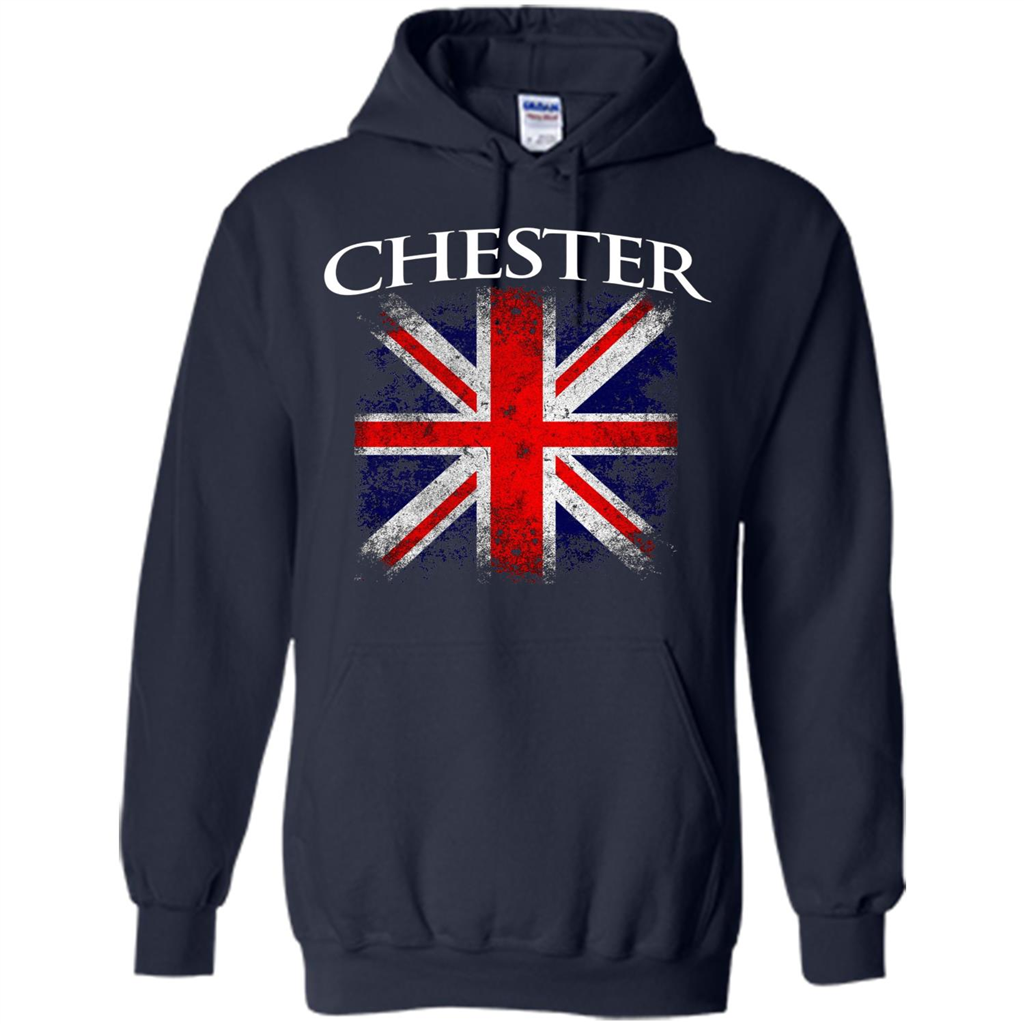 Chester England British Flag T-shirt Navy
