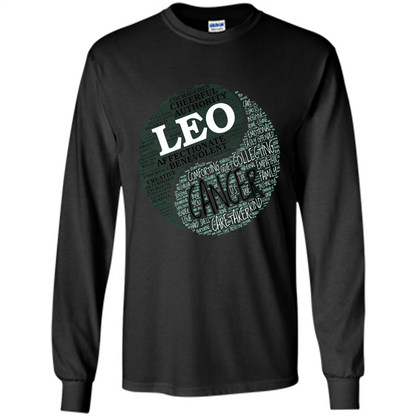 Zodiac Facts T-shirt Women Leo and Cancer T-shirt Black