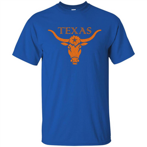 Orange Texas Longhorn Bull T-shirt