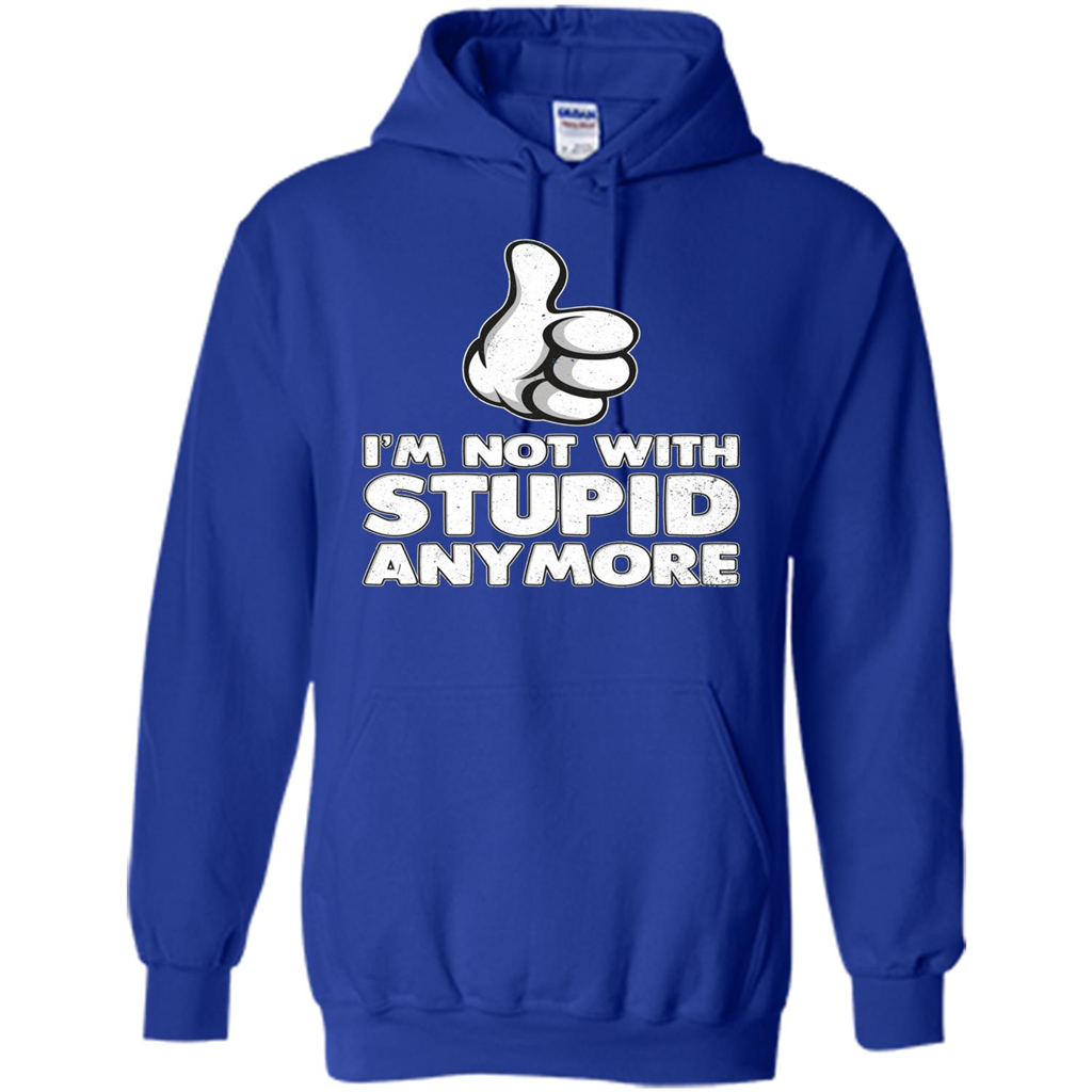 I'm Not With Stupid Anymore T-shirt Royal