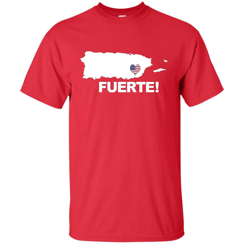Fuerte T-Shirt Strong Support for Puerto Rico T-shirt Red